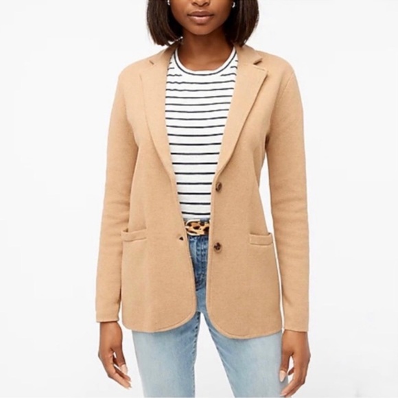 J. Crew Jackets & Blazers - J Crew Mercantile Tan Sweater Blazer in Heather Camel M